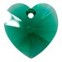 Privezak 6228 srce 14 mm-emerald
