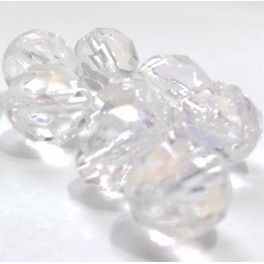 Brušena polirana perla 8 mm kristal AB